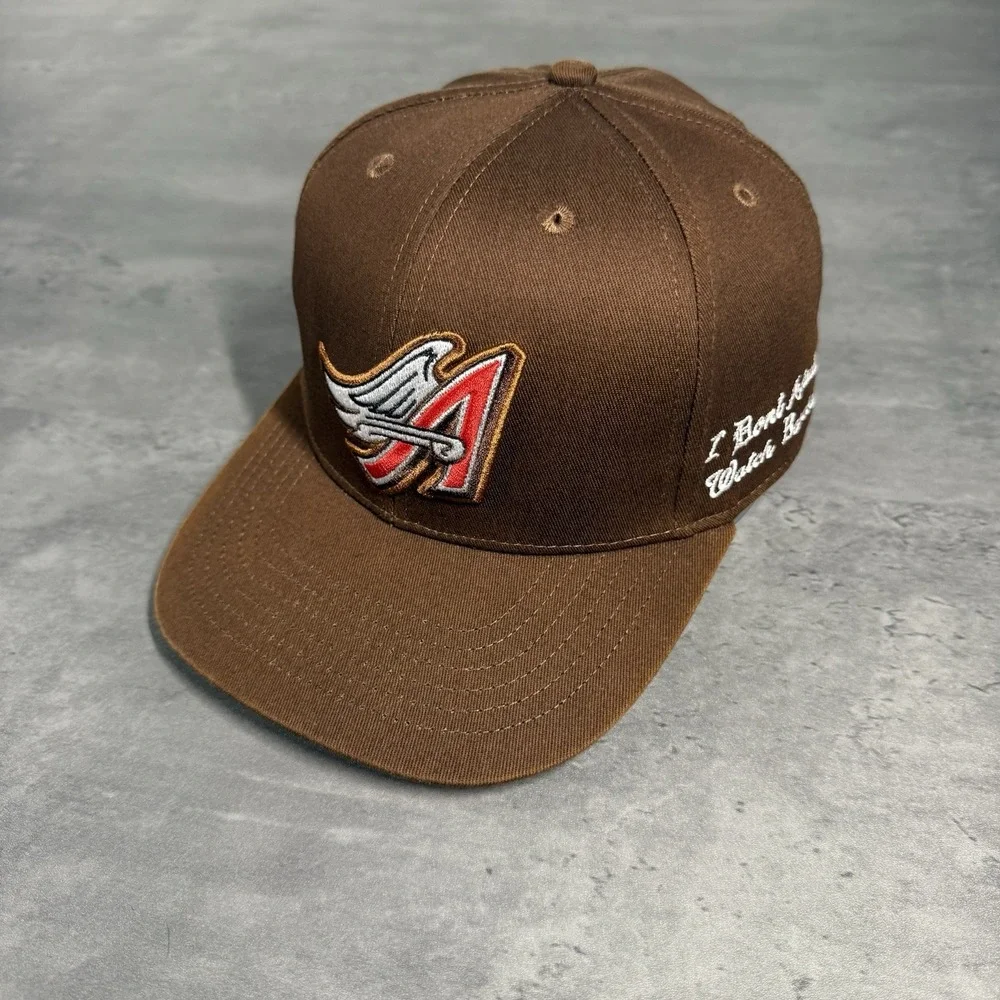 Hat Club Anaheim Los Angeles Angels New Era Cap‎ Brown 7 Exclusive Custom Fire